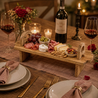 Acacia Wood Raised Serving Platter - Medium