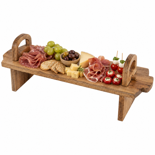 Acacia Wood Raised Serving Platter - Medium