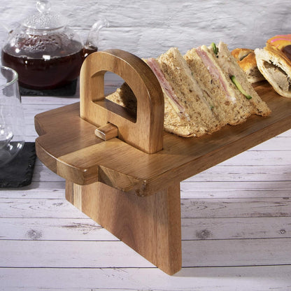 Acacia Wood Raised Serving Platter - Small