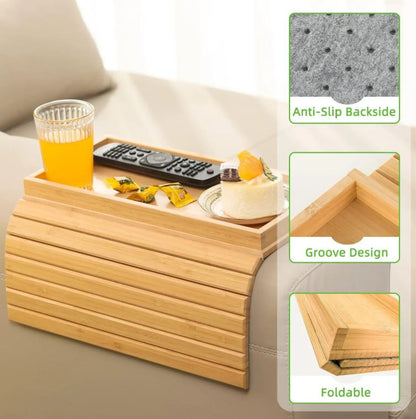 Bamboo Sofa Table Arm Rest Tray