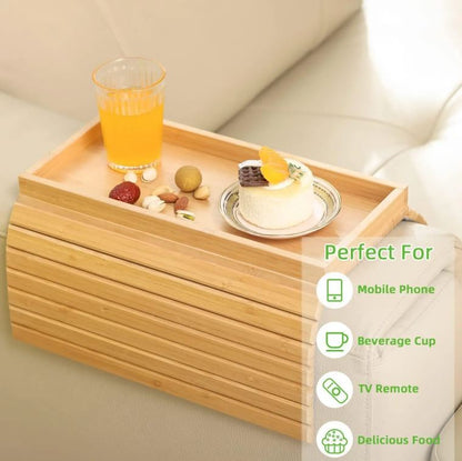 Bamboo Sofa Table Arm Rest Tray