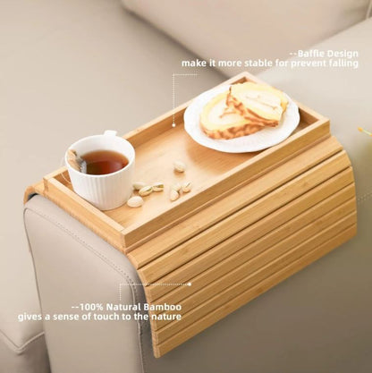 Bamboo Sofa Table Arm Rest Tray