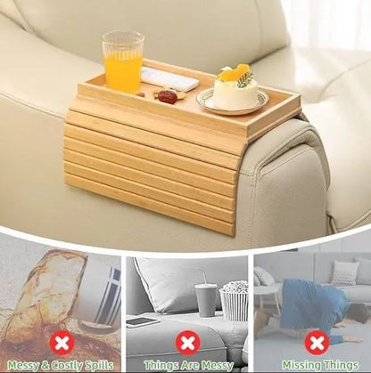 Bamboo Sofa Table Arm Rest Tray
