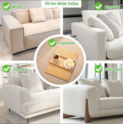 Bamboo Sofa Table Arm Rest Tray