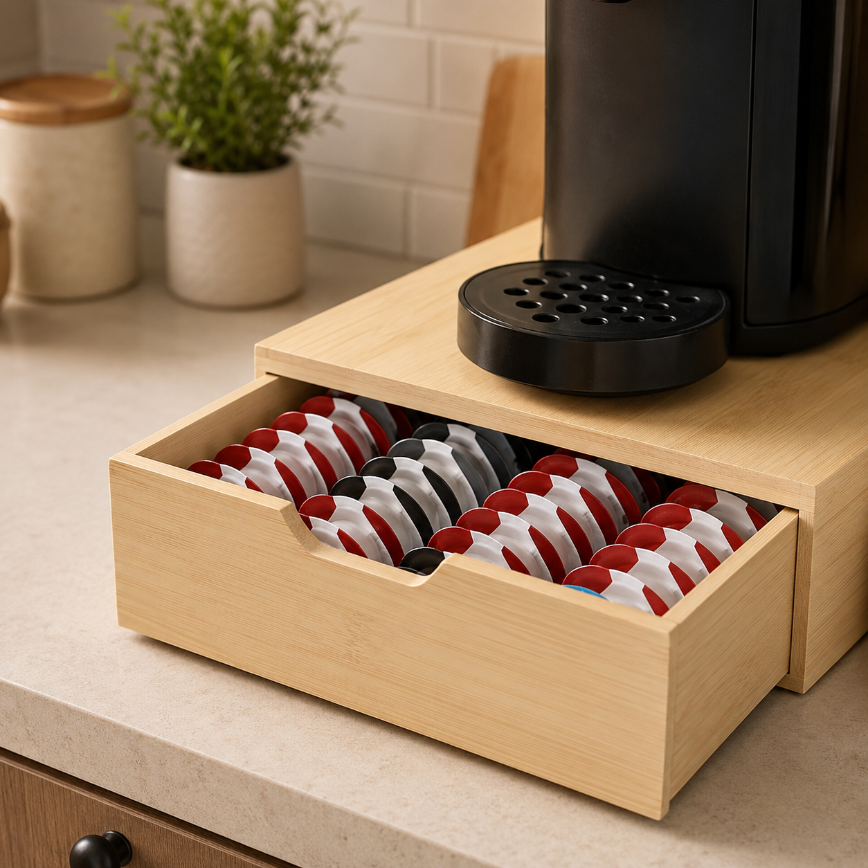 Bamboo 64 Tassimo Coffee Pod Drawer