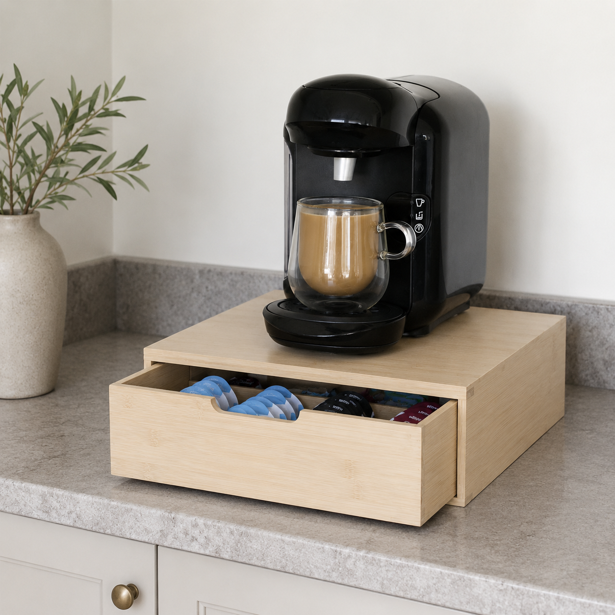 Bamboo 64 Tassimo Coffee Pod Drawer