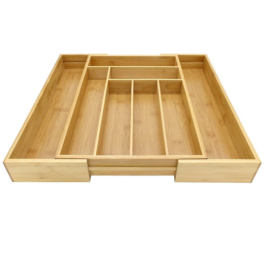 Extending Bamboo Cutlery Tray
