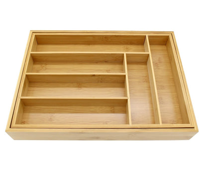 Extending Bamboo Cutlery Tray