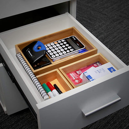 Bamboo Drawer Organiser - 5 Pieces