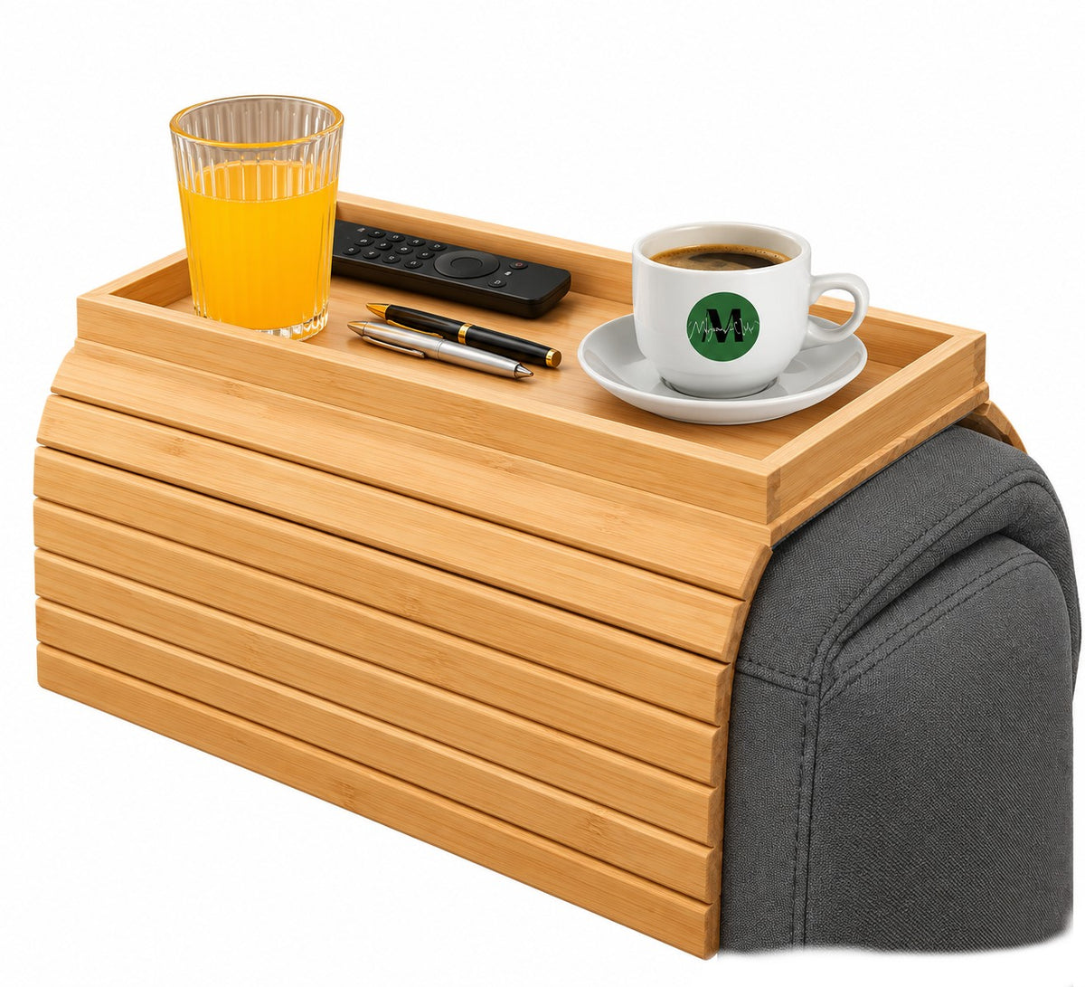 Bamboo Sofa Table Arm Rest Tray