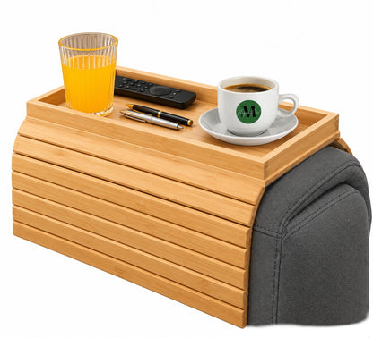 Bamboo Sofa Table Arm Rest Tray