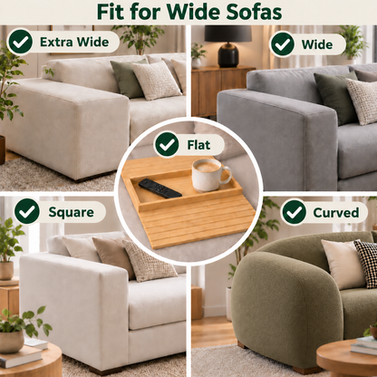 Bamboo Sofa Table Arm Rest Tray