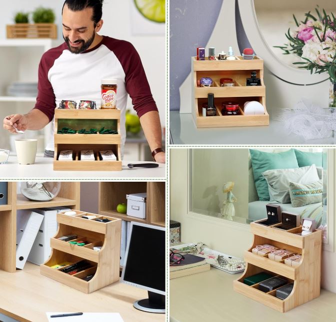 3-Tier Bamboo Tea Organiser