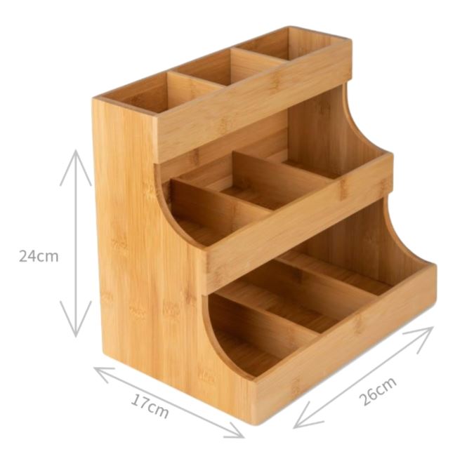 3-Tier Bamboo Tea Organiser