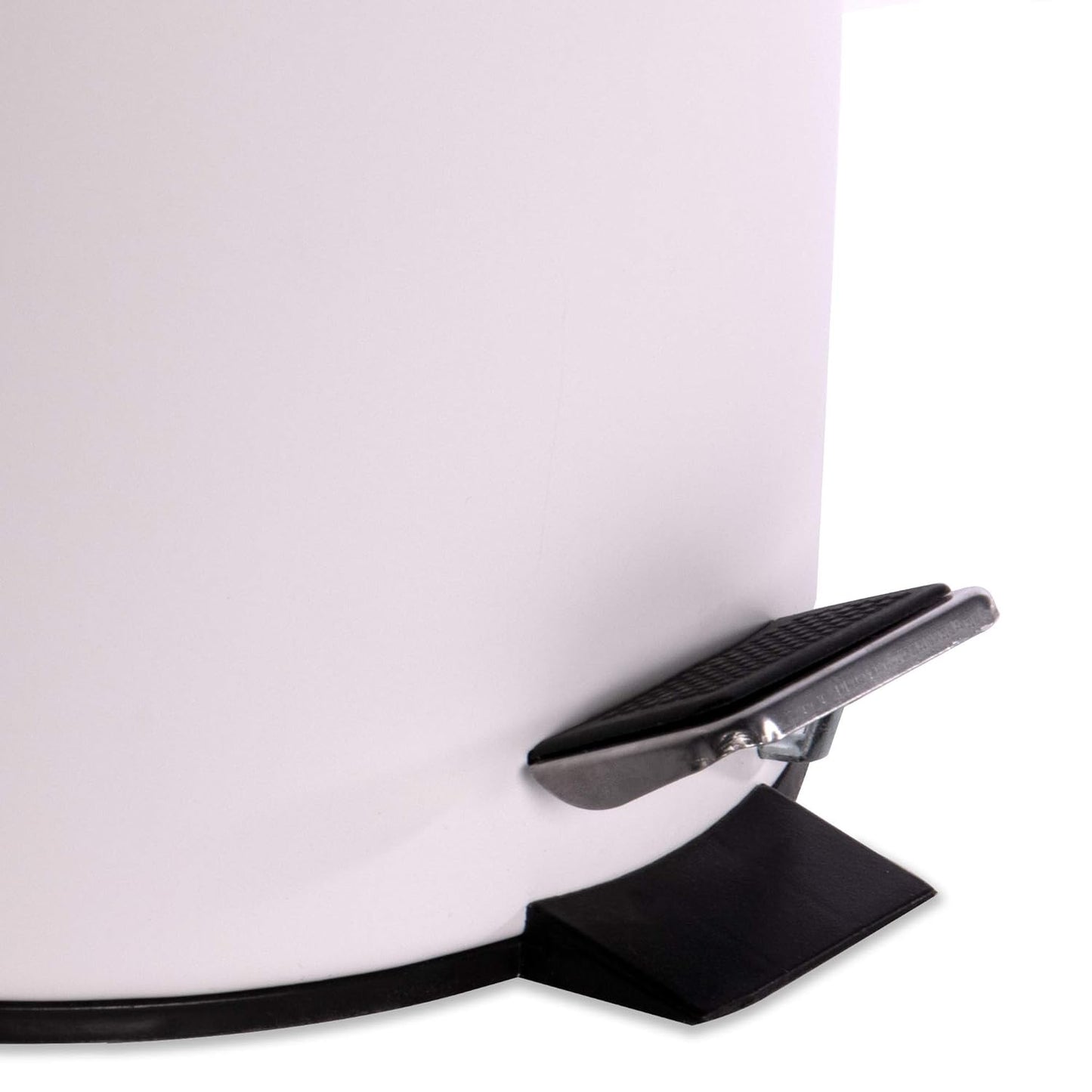 5L Bathroom Bin with Bamboo Lid - White