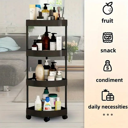 4-Tier Triangle Corner Trolley