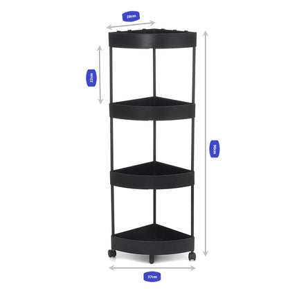 4-Tier Triangle Corner Trolley