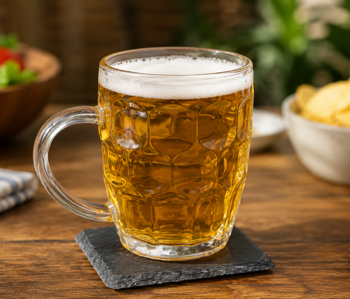 Glass Beer Tankards - Set of 4