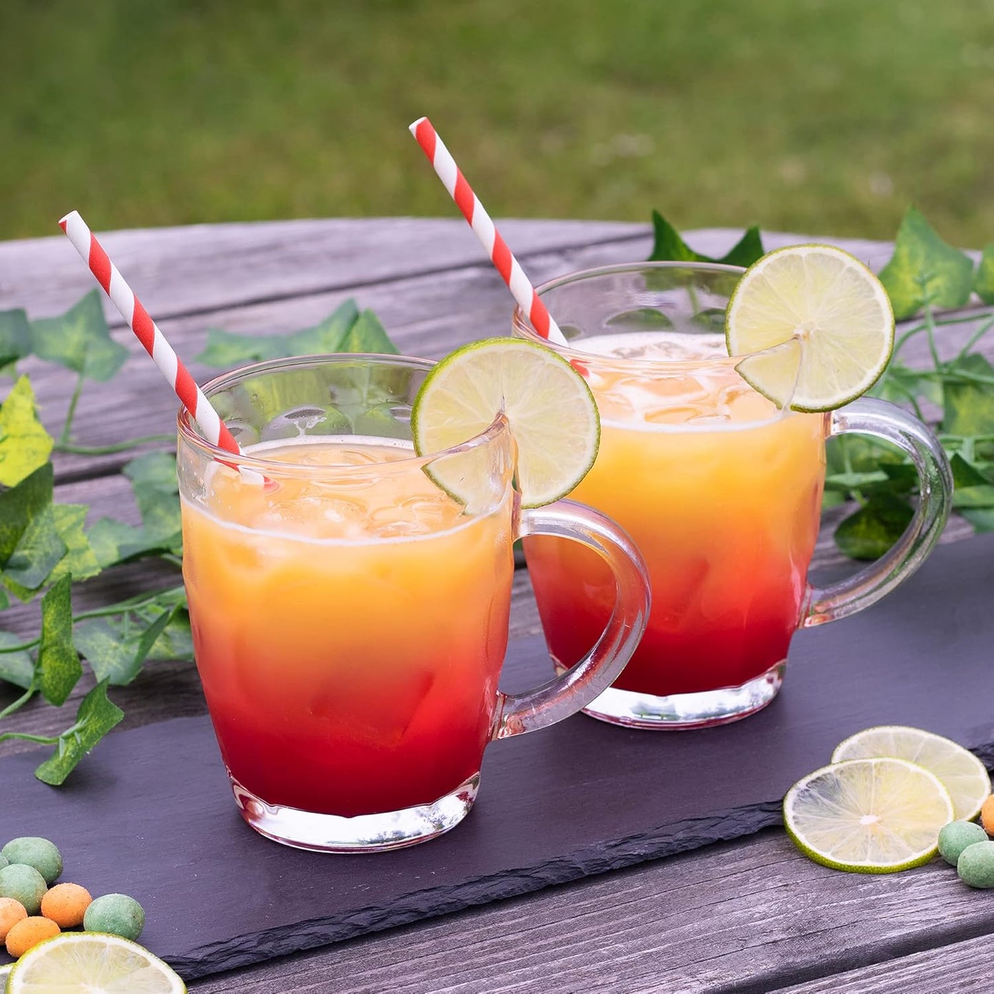 Glass Beer Tankards - Set of 4