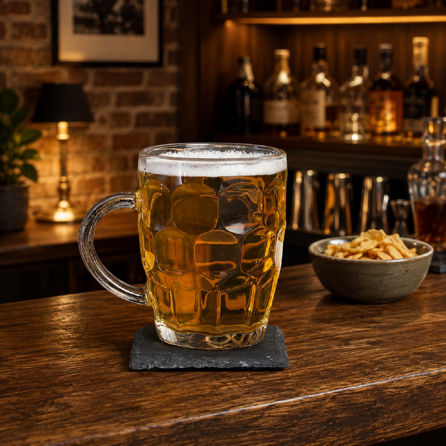Glass Beer Tankards - Set of 4