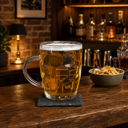 Glass Beer Tankards - Set of 4