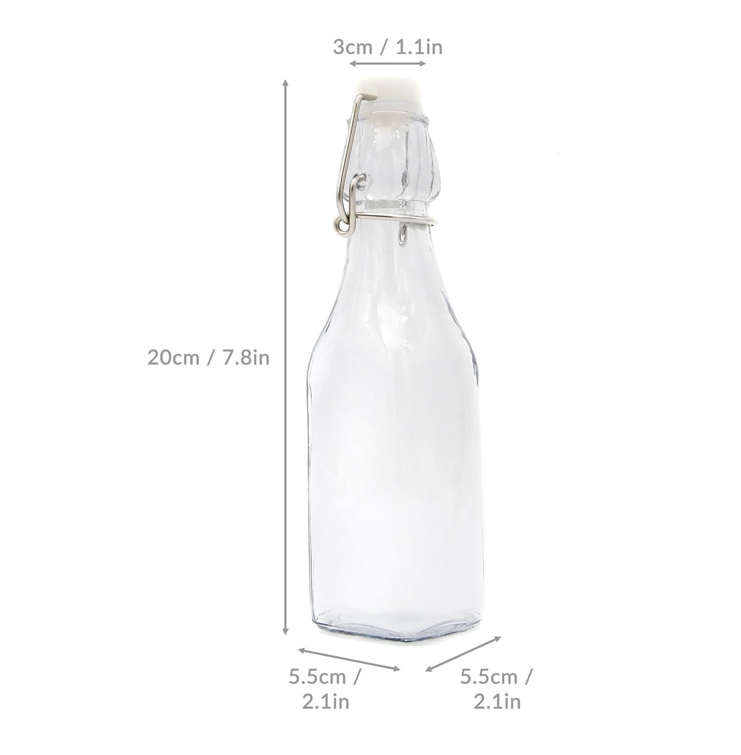 Clip Top Preserve Bottles 250ml - Set of 6