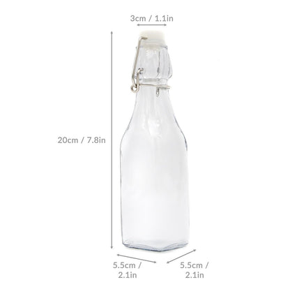 Clip Top Preserve Bottles 250ml - Set of 6