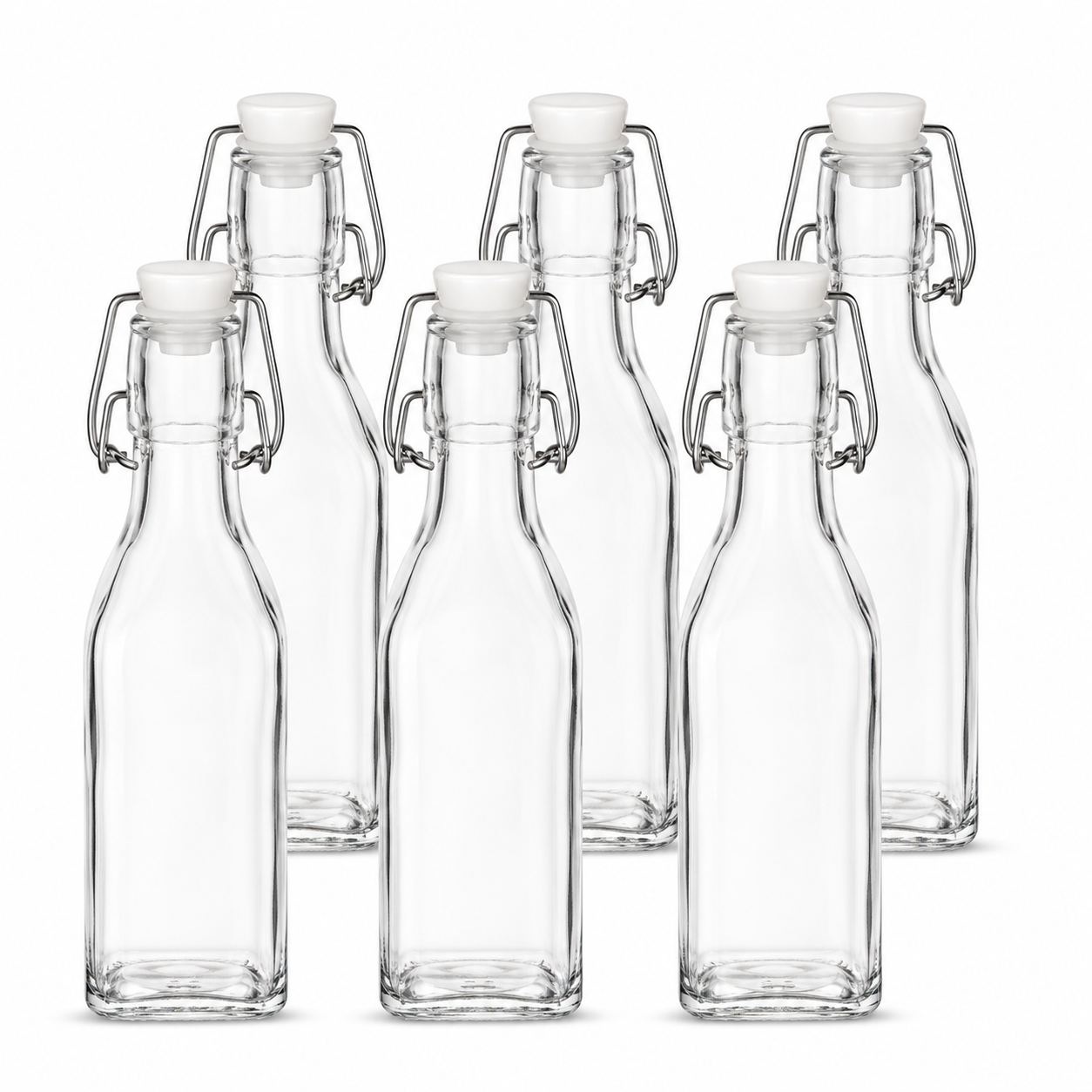 Clip Top Preserve Bottles 250ml - Set of 6