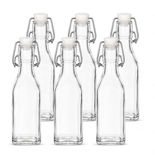 Clip Top Preserve Bottles 250ml - Set of 6