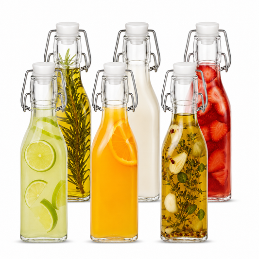 Clip Top Preserve Bottles 250ml - Set of 6