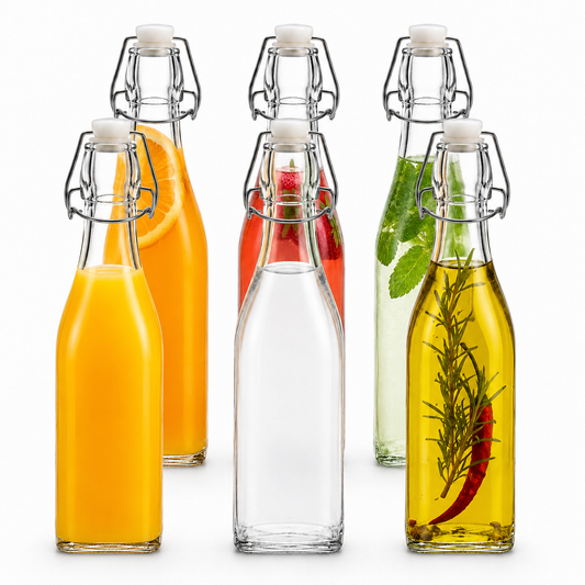 Clip Top Preserve Bottles 500ml - Set of 6