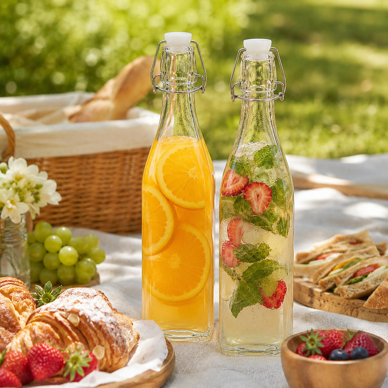Clip Top Preserve Bottles 500ml - Set of 6