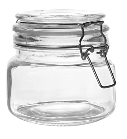 500ml Clip Top Glass Storage Jars - Set of 6