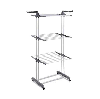 4-Tier Clothes Airer Drying Rack - Grey
