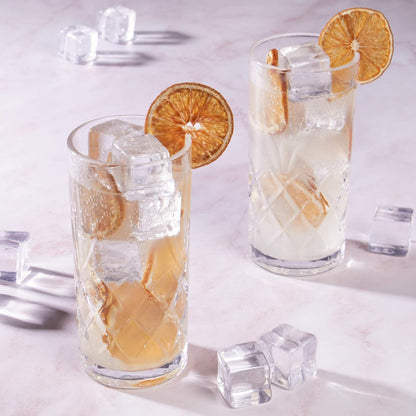 Crystallised Highball Glasses - Set of 6