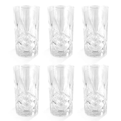Crystallised Highball Glasses - Set of 6