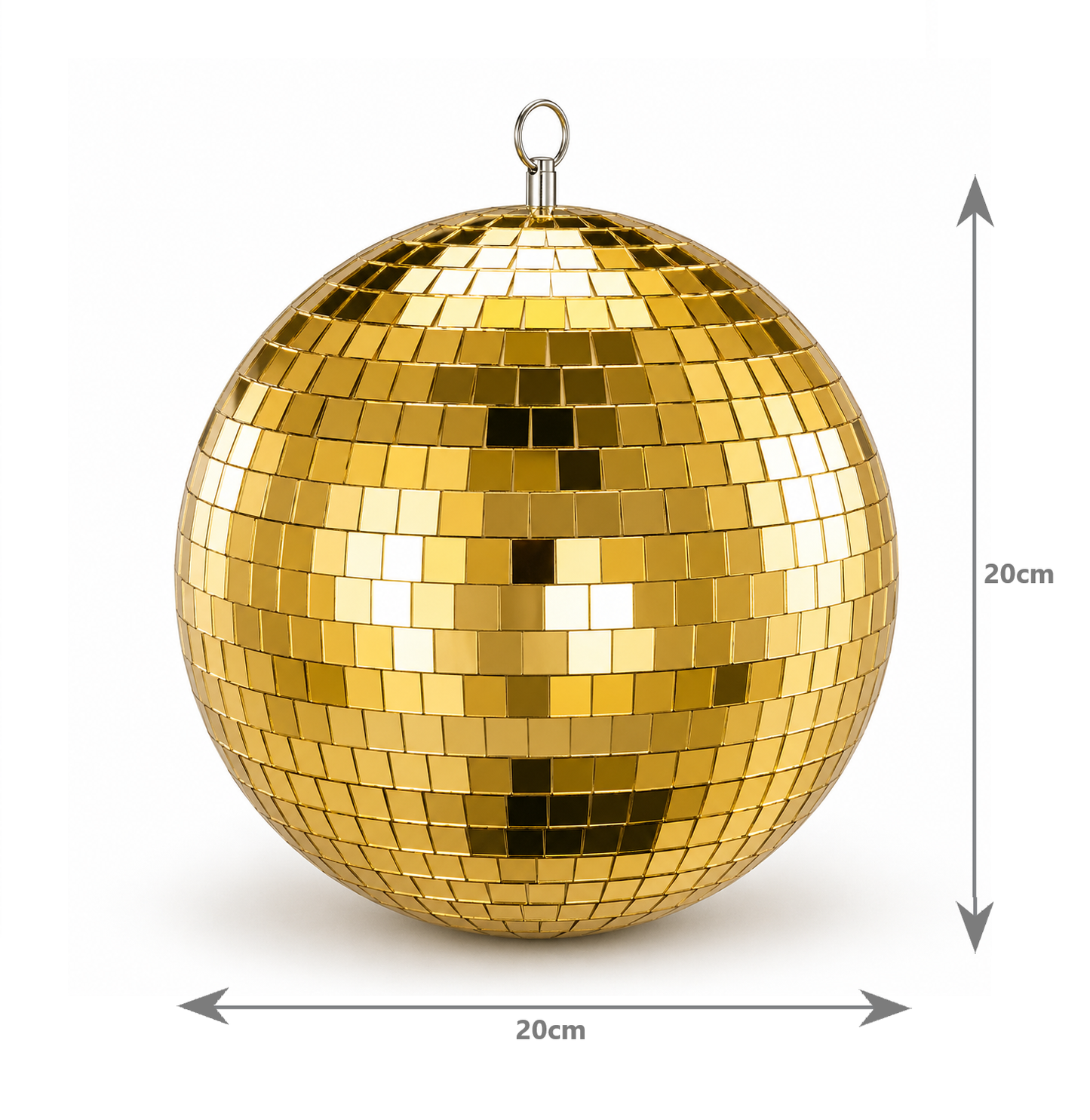 Mirror Disco Ball 20cm - Gold