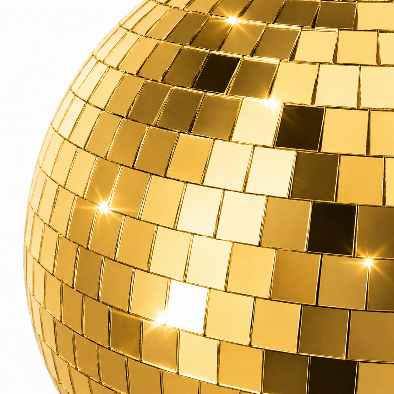 Mirror Disco Ball 20cm - Gold