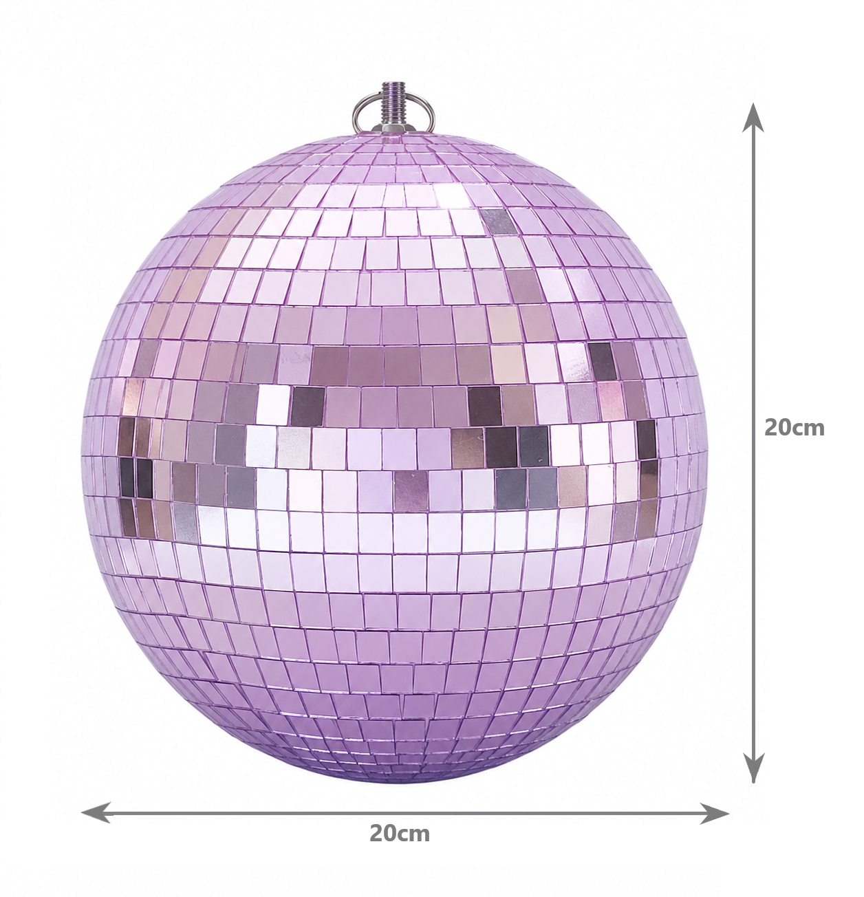 Mirror Disco Ball 20cm - Lilac