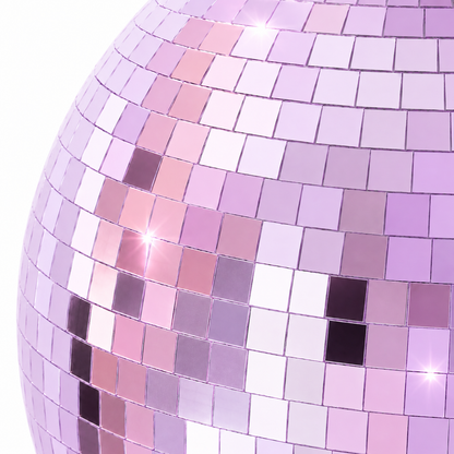 Mirror Disco Ball 20cm - Lilac