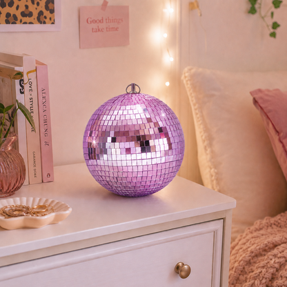 Mirror Disco Ball 20cm - Lilac