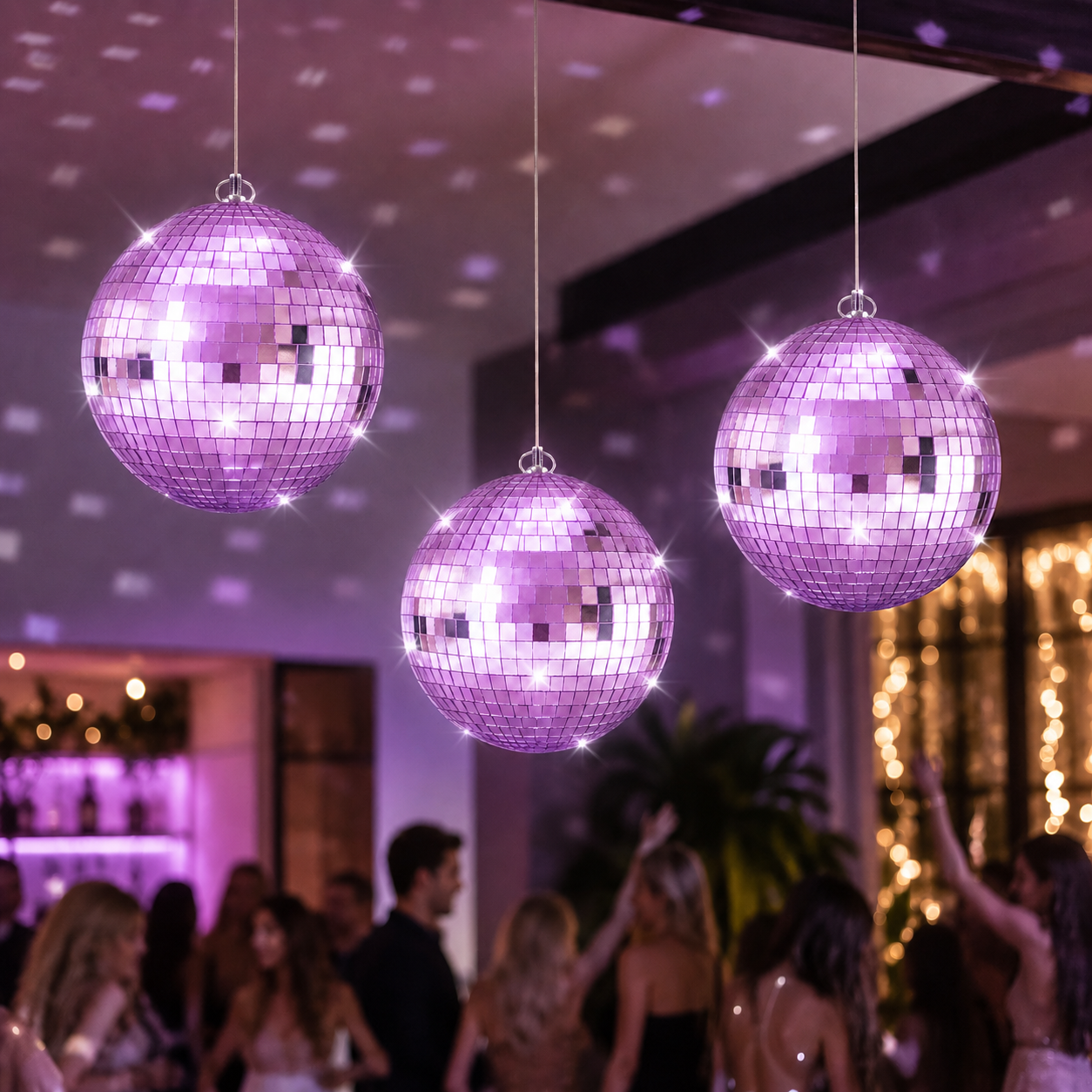 Mirror Disco Ball 20cm - Lilac