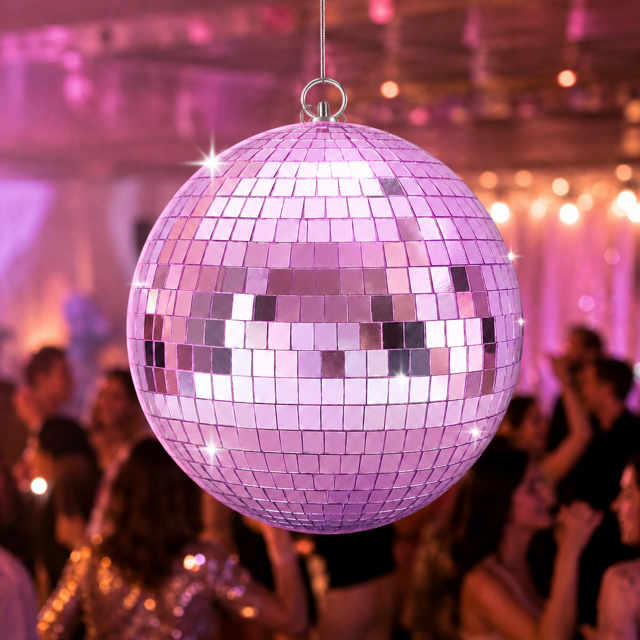 Mirror Disco Ball 20cm - Lilac