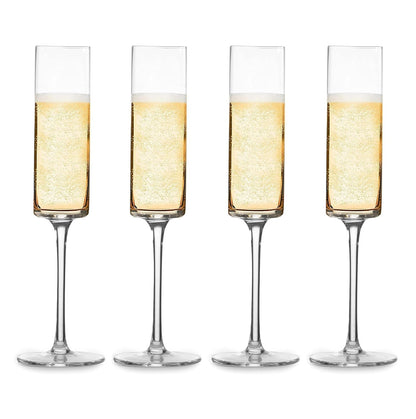 Edge Champagne Flutes Clear - Set of 4