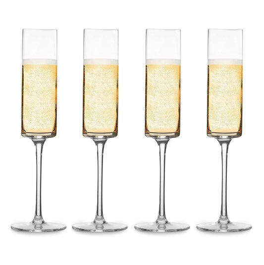 Edge Champagne Flutes Clear - Set of 4