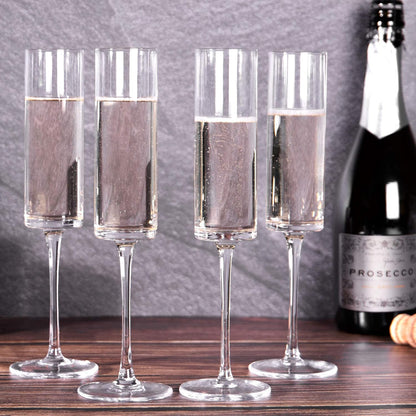 Edge Champagne Flutes Clear - Set of 4