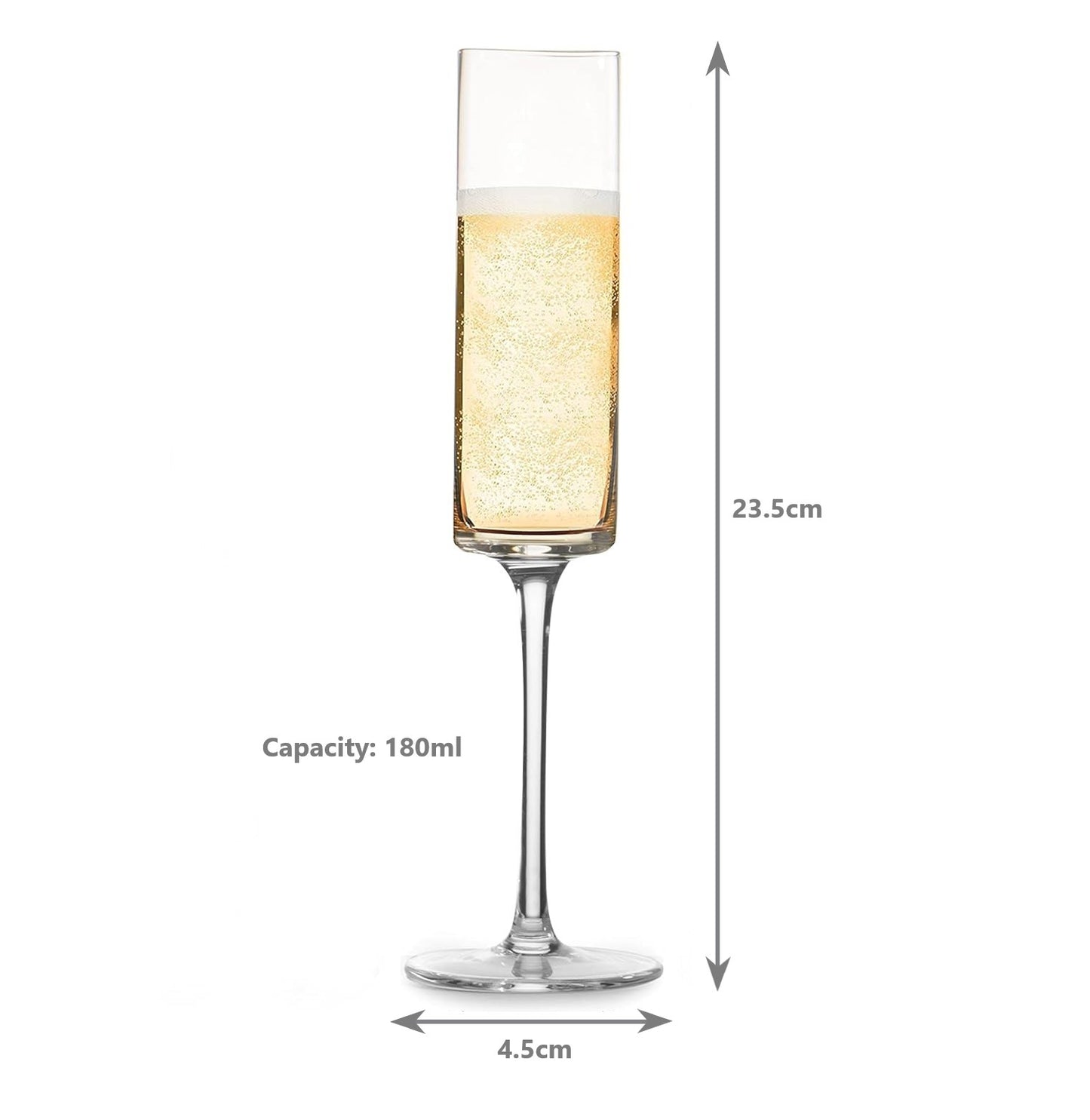 Edge Champagne Flutes Clear - Set of 4