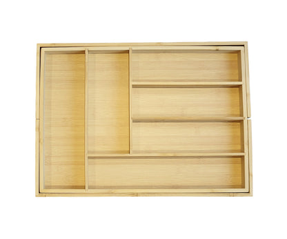Extending Bamboo Cutlery Tray - Extra Large