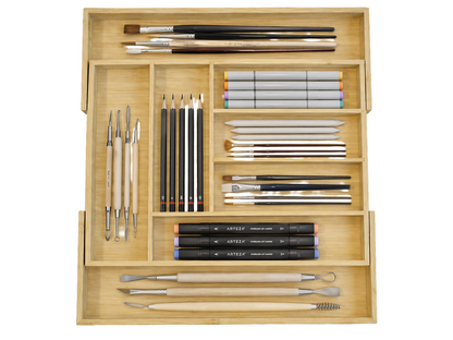 Extending Bamboo Cutlery Tray - Extra Large