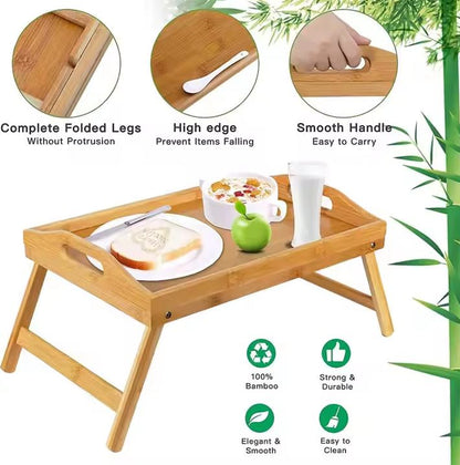 Bamboo Lap Tray with Folding Legs